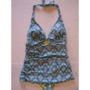 Swimsuit Jessica Simpson Swim Dress Blue Pin Up Style Bathing Suit M